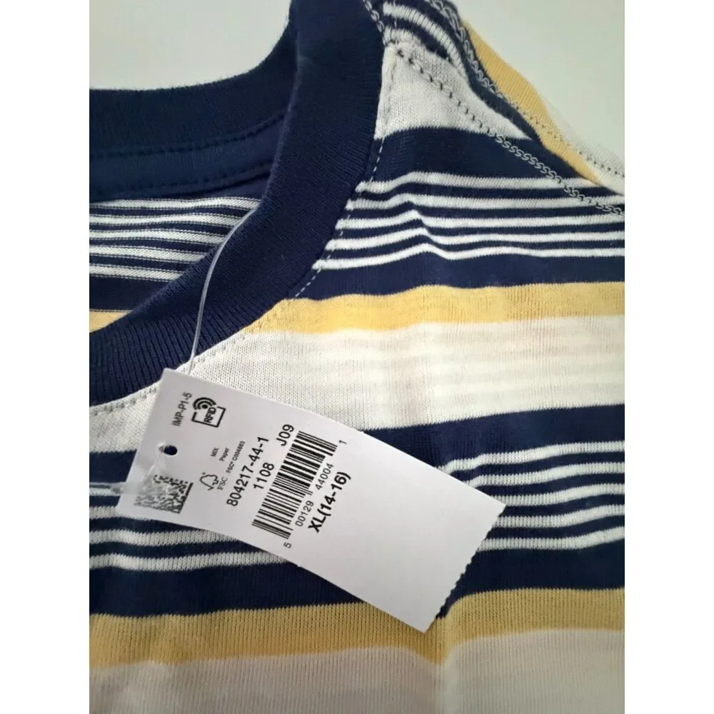 Old Navy Boys XL 14-16 Shirt blue/yellow/white